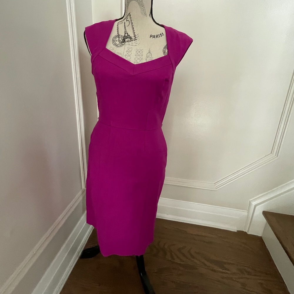 White House Black Market Fuchsia Sheath Dress – Size 4